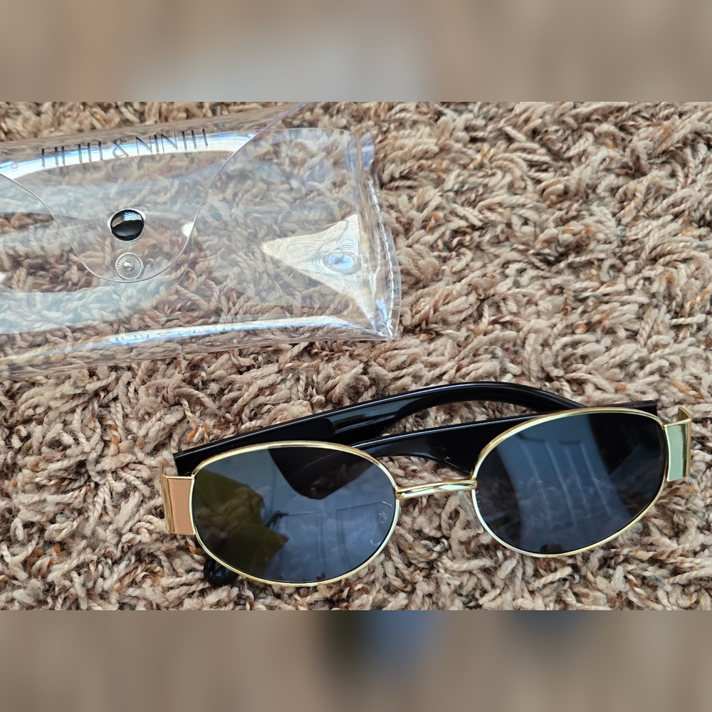 Fifth & Ninth Elliott Gold and Black Sunglasses